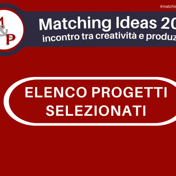 Graduatoria dei progetti ammessi alla II fase di Matching Ideas 2025